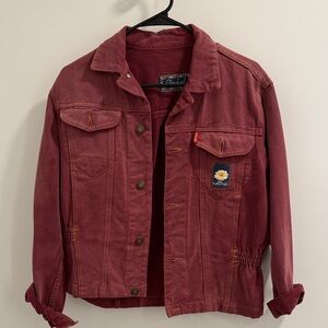 Vintage Red Denim Jacket